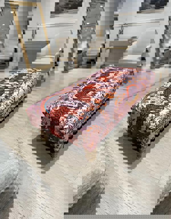 ISTOOLS Premium Pink Elephant Printed Footstool Pouffe Ottoman – Made to Measure