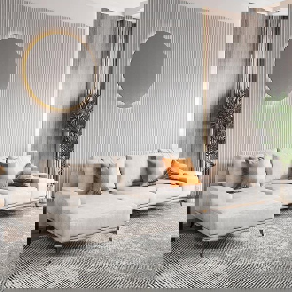 Jarrod Three Seater, Four Seater, Five Seater Corner Sofa-Weilai Concept-White-Three Seater Corner 300cm-Weilai Concept