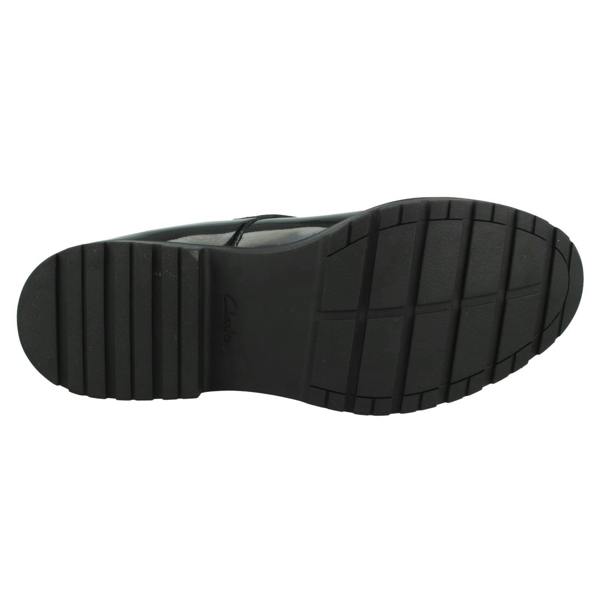 Clarks Girls Clarks Faux Buckle T-Bar School Shoes Loxham Bar Y