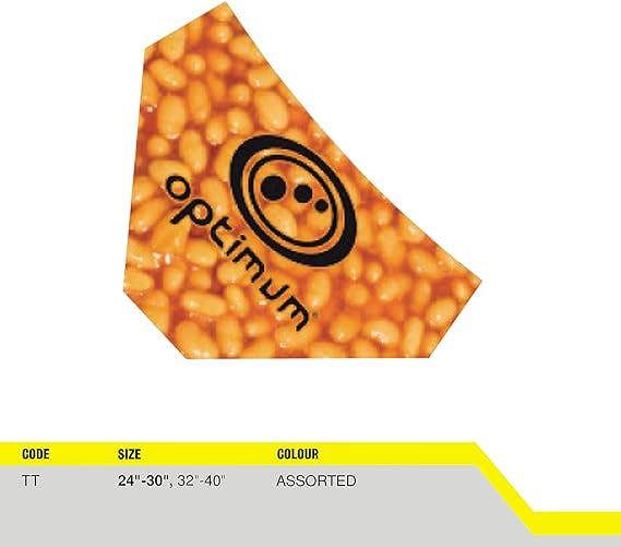 Optimum Tackle Trunks swim brief in baked beans print with size and colour chart, black Optimum logo - Optimum