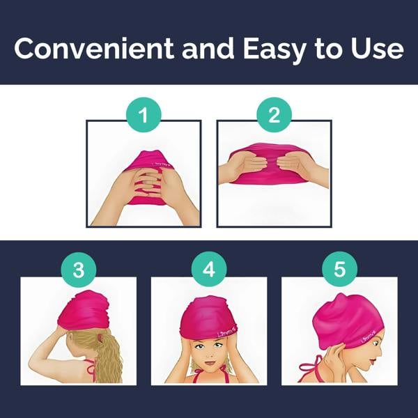Limmys Premium Long Hair Swim Caps for Women
