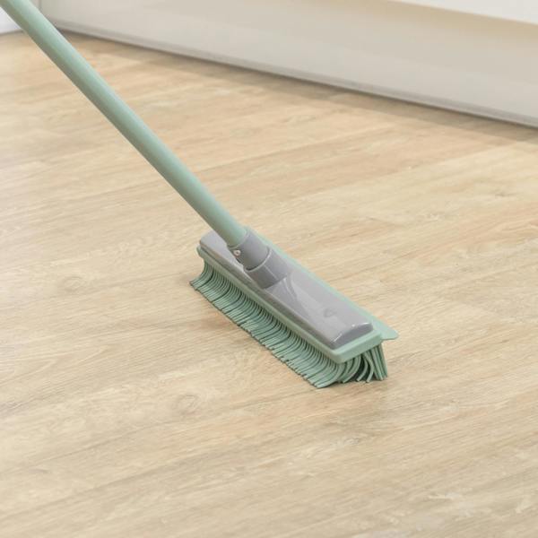 JVL Rubber Broom - Green