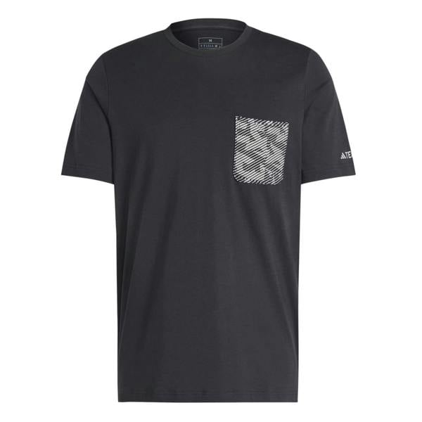 Adidas Mens Puzzle Cotton Pocket T-Shirt - Black - 