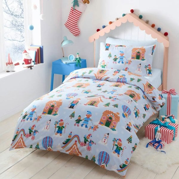 Gingerbread Village Christmas Bedding - Happy Linen Company