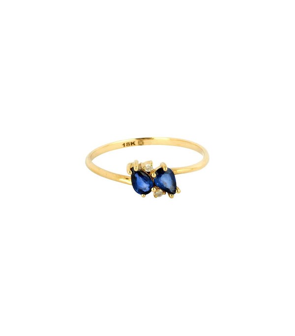 Hafeez Jewellery Batala Sapphire and Diamond Ring