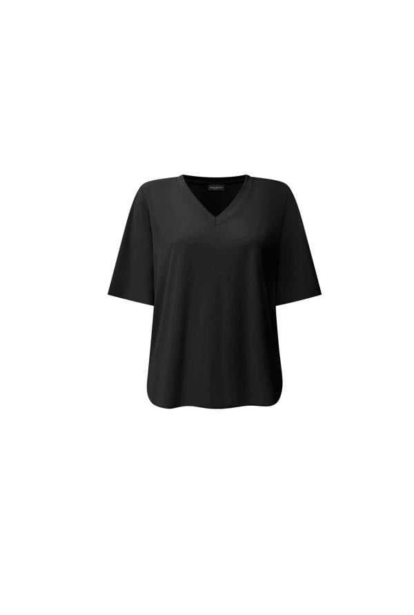 James Lakeland Black Jersey V-Neck Top