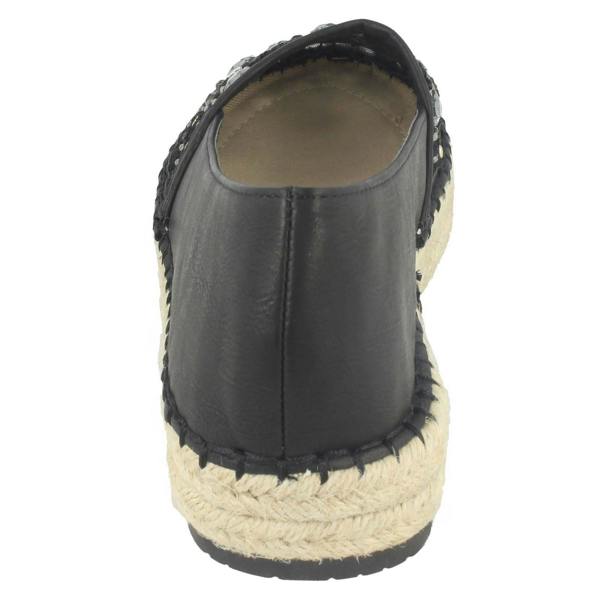 Savannah Ladies Savannah Slip On Espadrille Casual Pumps