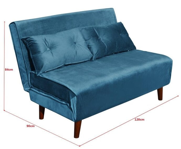 Kosy Koala Double Sofa Bed Sleeper Foldable Portable Pillow Lounge Couch Blue Sofa Bed Living Room Furniture