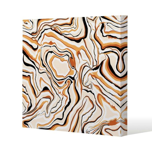 Benjamin Tate Design Vintage minimalistic Slim Style Canvas Print  40x40cm , 15mm Slim Real wood.