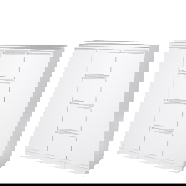 Furniture To Go Naia Sideboard - 4 Drawers 2 Doors in White High Gloss