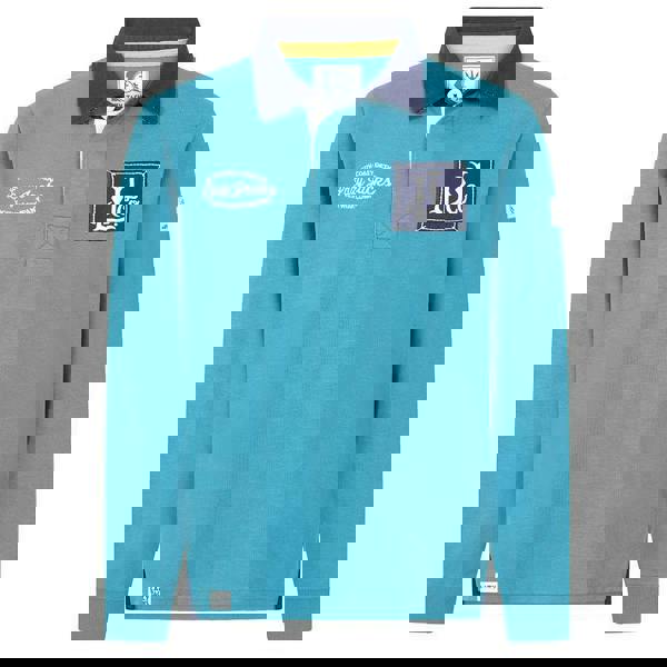 Lazy Jacks Boys Contrast Collar Rugby Shirt - Teal