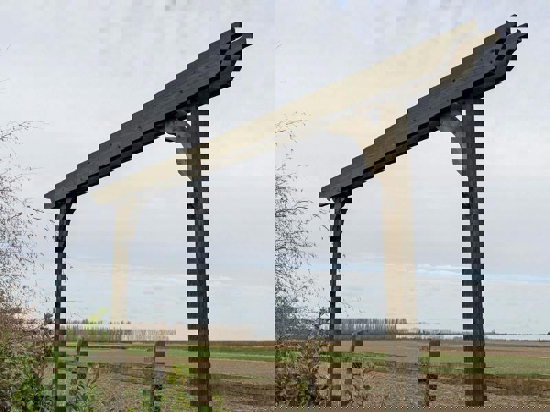 Arbor Garden Solutions Screen Double Beam Pergola, Plant Climbing Arbour - Sculpted Brace