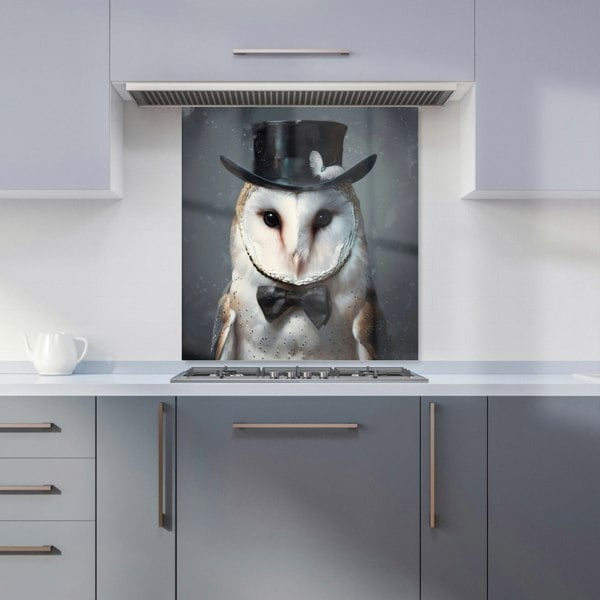 Warren Reed - Designer Owl In A Top Hat Kitchen Splashback