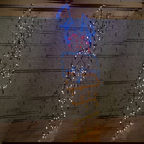 Samuel Alexander 60cm x 45cm Light up FlexiBrights Santa Down Chimney with 223 Multi-Coloured LEDs