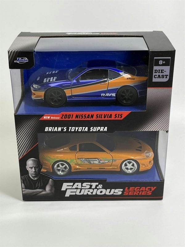 Jada Fast and Furious Twin Set 2001 Nissan Silvia S15 and Brians Toyota Supra 1:32 Jada 253202017