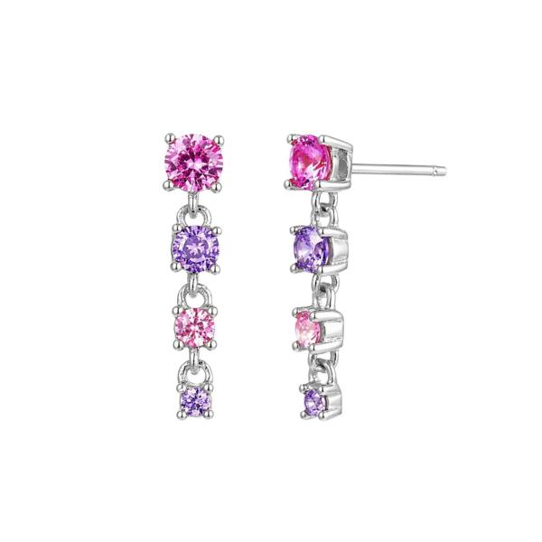 Gold Trip Long Multi Gemstone Drop Earrings