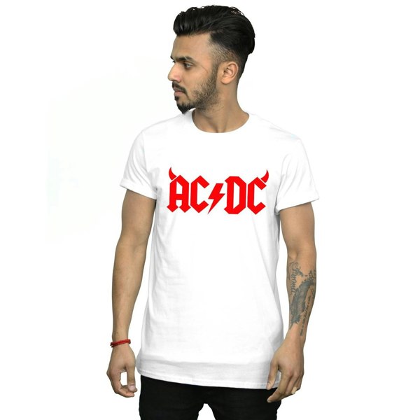 AC/DC Mens Horns Logo T-Shirt - White