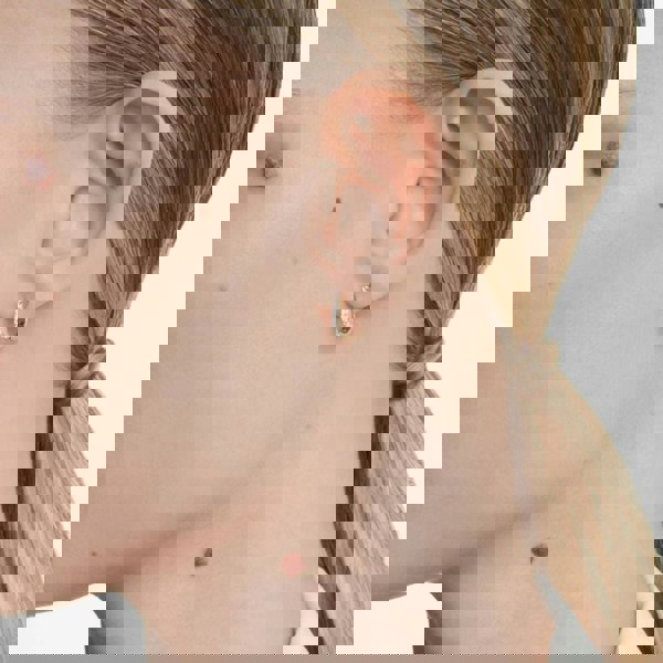 Swarovski Matrix Rose Gold Tone Plated Mini Hoop Earrings 5690669