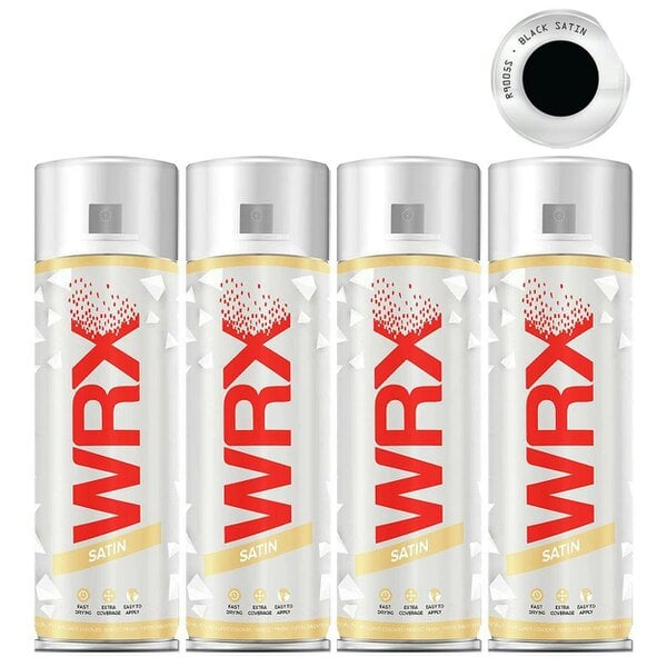 WRX 4X WRX Satin Black Spray Paint 400ml