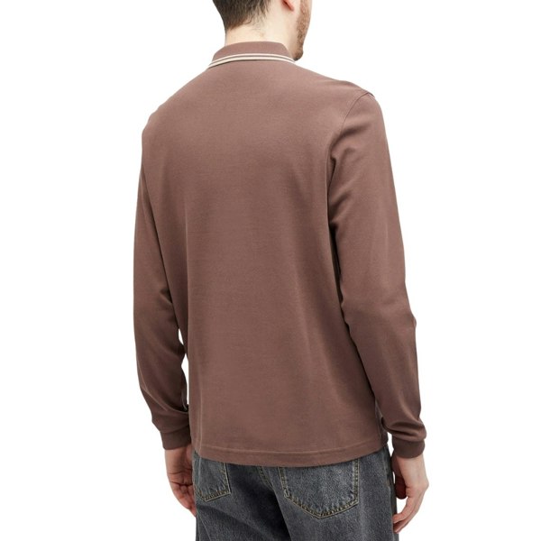 Fred Perry M3636 U85 Maroon Long Sleeve Polo Shirt  Mens M