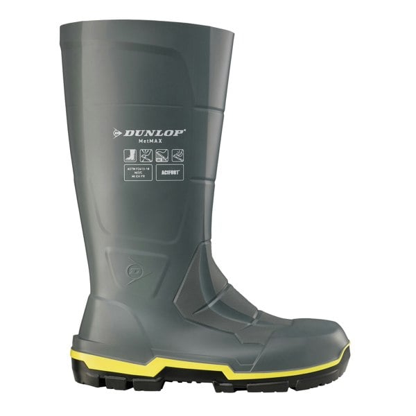 Dunlop Mens Metguard Safety Wellington Boots - Dark Grey