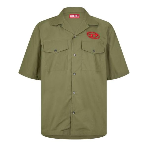 Diesel Mens Regular Short-Sleeved Shirt - Ivy Green - 