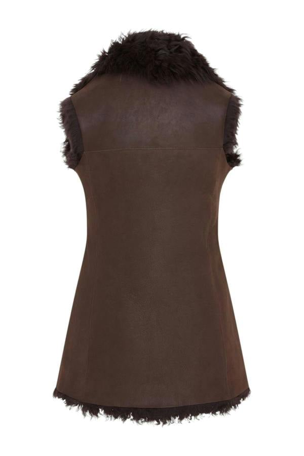 Infinity Leather Women's Toscana Shearling Nappa Leather Sheepskin Gilet - Parkes