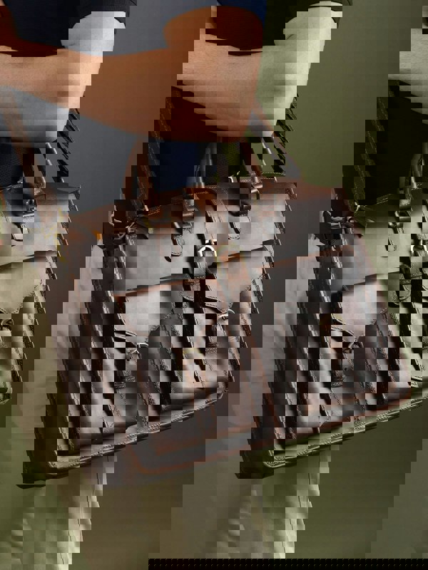 Garrison Leather Laptop Messenger Bag - DÖTCH CLUB