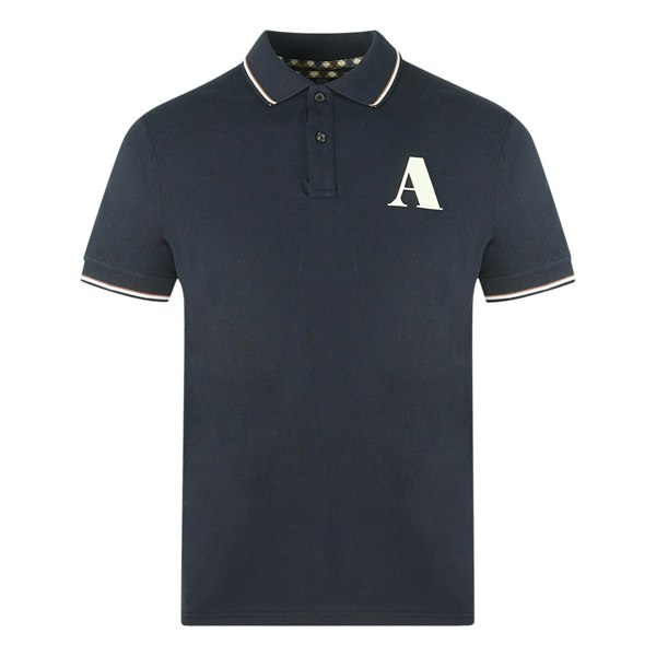 Aquascutum A Logo Polo Shirt - Navy Blue