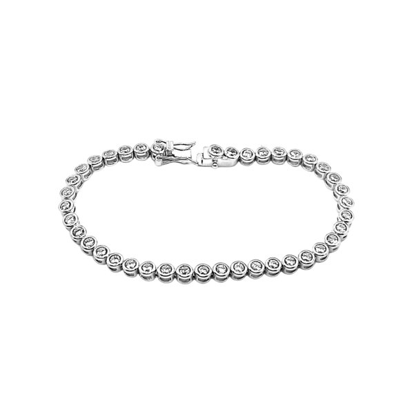 Spero London Sterling Silver Circle Tennis Bracelet