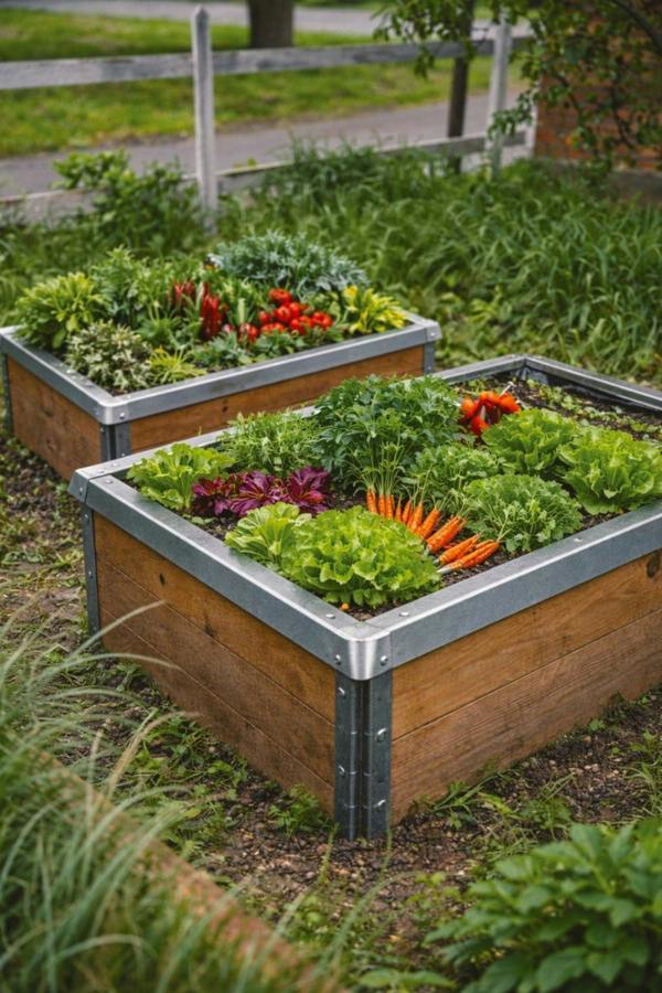 Snail and Slug Barrier Kit Silver Metal - for raised vegetable beds or wooden lawn edge - Devonia London