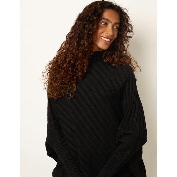 Blue Vanilla Poncho-Style Jumper