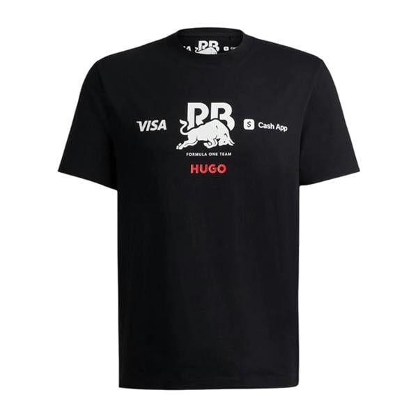 Hugo Mens Tsunoda 22 Red Bull T-Shirt - Black - 