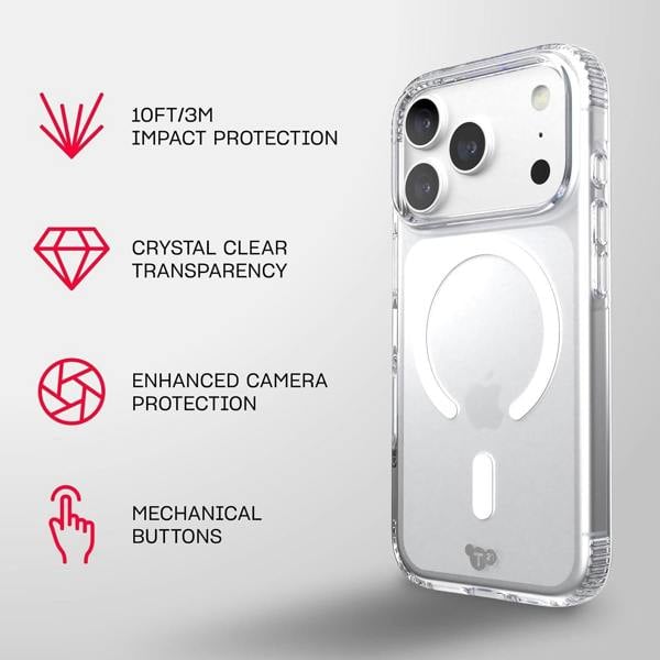 Tech21 Evo Lite Clear Case with MagSafe for iPhone 17/18 Pro 6.3" Clear - T21-11664