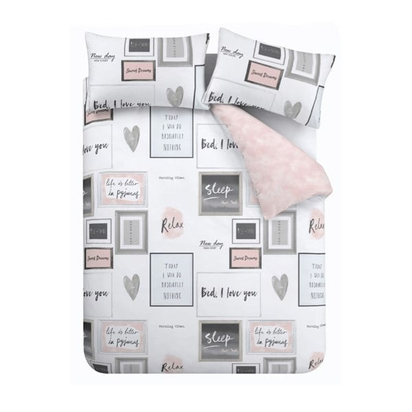 Catherine Lansfield Sleep Dreams Reversible Duvet Cover Set