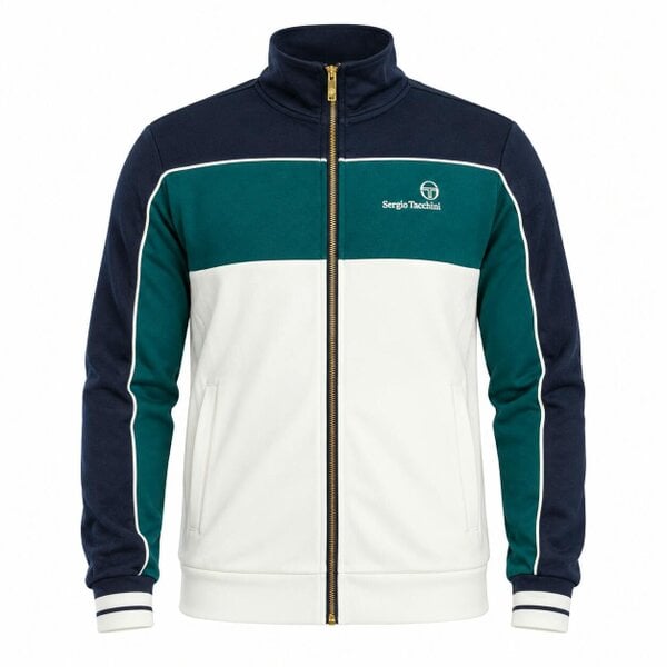 Sergio Tacchini Spiga Track Top Jacket Maritime Blue/Deep Teal/Gardenia