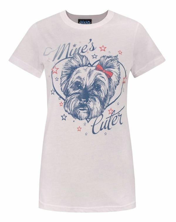Junk Food Clothing Womens Pink Dog Short Sleeved T-Shirt