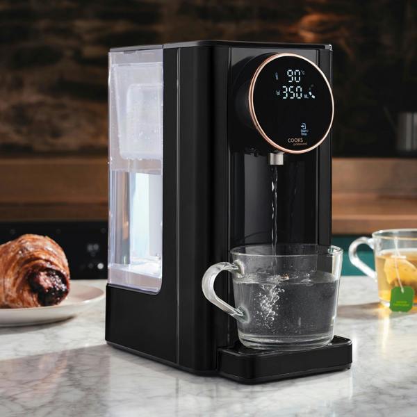 Cooks Professional 2.7L Digital Hot Water Dispenser | Black and Rose Gold