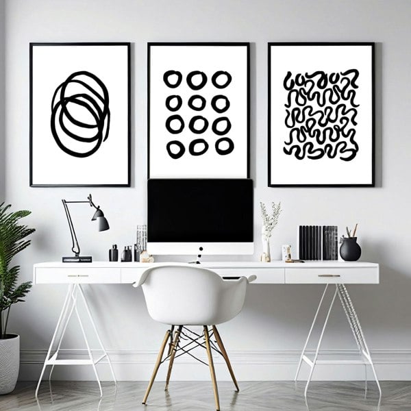 Wall Decoration For Home Office | Set of 3 wall art prints