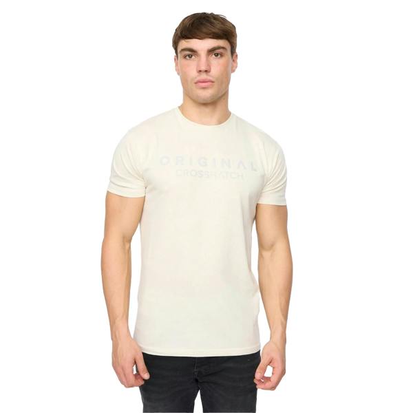 Crosshatch Mens Demiwear T-Shirt - Off White