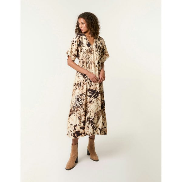 Blue Vanilla Abstract Animal Print Dress