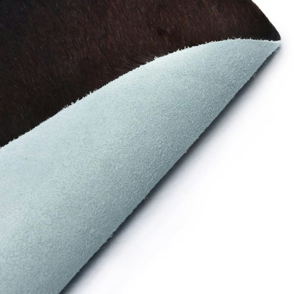 Berkfield Real Cow Hide Rug Black 150x170 cm
