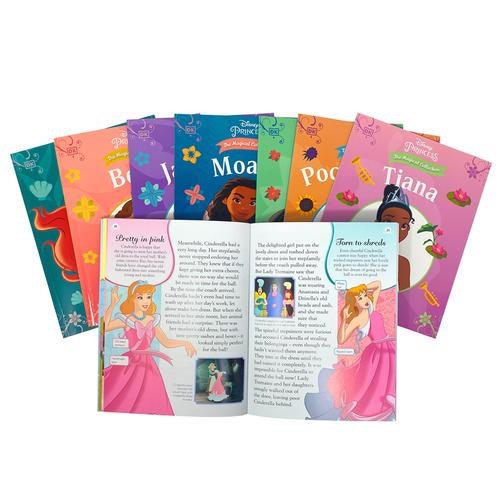 Disney Princess The Magical Collection 8 Books Moana, Mulan, Pocahontas, Tiana, Ariel & more