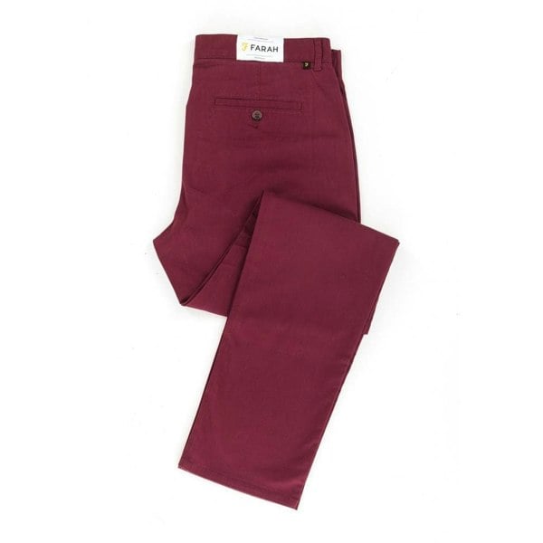 Farah Elm Twill FF Mens Chino - Farah Raspberry