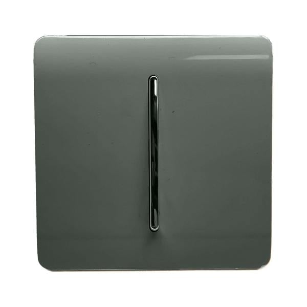 Trendi Switch 1 Gang 1 or 2 way Rocker Light Switch in Charcoal Grey