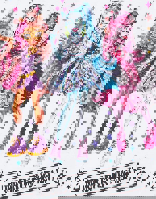 Monster High Girls White Boo Crew Short Sleeved T-Shirt