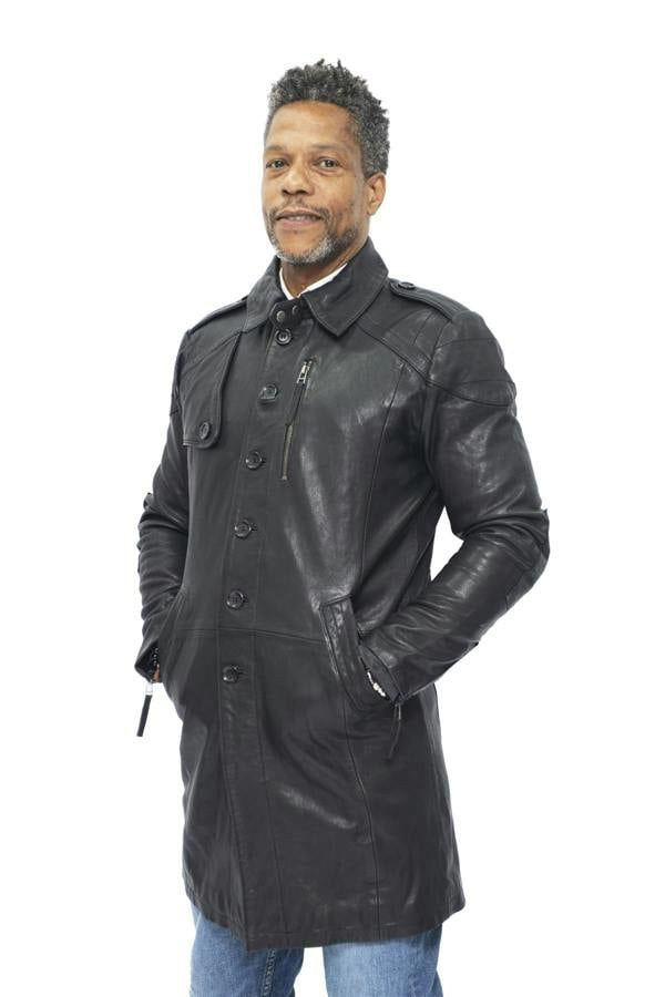 Infinity Leather Mens Leather Trench Coat-Hamburg