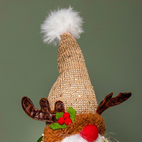 Samuel Alexander 46cm Battery Operated Light up Standing Christmas Reindeer Gonk with Warm White LEDs