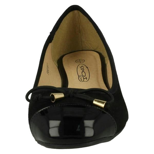 Spot On Ladies Spot On Bow Ballerina Shoes
