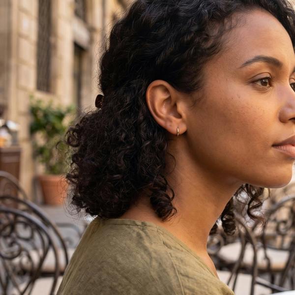 Spero London 9ct Solid Gold Hoop Earrings